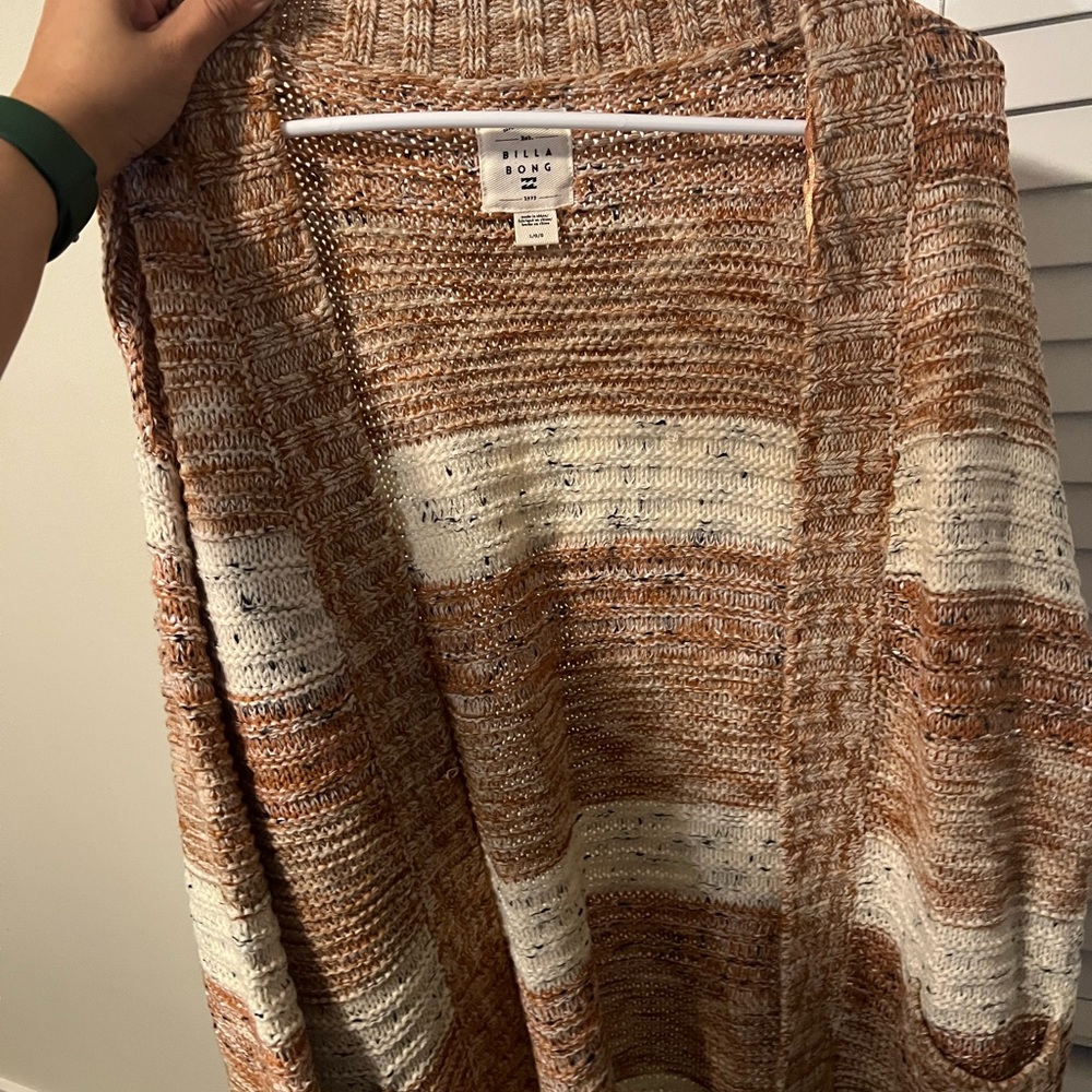 Billabong Women's Knit Cardigan - Brown and Cream